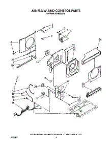 03 - Airflow And Control parts for Whirlpool Air Conditioner ACM052XX2 from AppliancePartsPros.com
