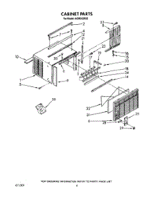 04 - Cabinet parts for Whirlpool Air Conditioner ACM052XX2 from AppliancePartsPros.com
