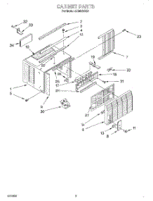 03 - Cabinet parts for Whirlpool Air Conditioner ACM052XE1 from AppliancePartsPros.com