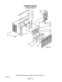04 - Cabinet parts for Whirlpool Air Conditioner ACM052XW0 from AppliancePartsPros.com