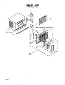 03 - Cabinet parts for Whirlpool Air Conditioner ACE184XY1 from AppliancePartsPros.com