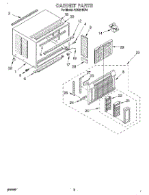 03 - Cabinet parts for Whirlpool Air Conditioner ACQ214XA0 from AppliancePartsPros.com