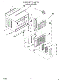 03 - Cabinet parts for Whirlpool Air Conditioner ACQ254XD0 from AppliancePartsPros.com