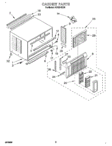 03 - Cabinet parts for Whirlpool Air Conditioner ACQ214XD0 from AppliancePartsPros.com