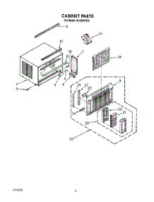 03 - Cabinet parts for Whirlpool Air Conditioner ACQ294XZ0 from AppliancePartsPros.com