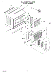 03 - Cabinet parts for Whirlpool Air Conditioner ACQ254XA0 from AppliancePartsPros.com