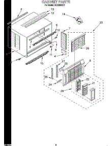 03 - Cabinet parts for Whirlpool Air Conditioner ACQ294XD1 from AppliancePartsPros.com