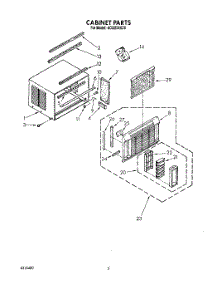 03 - Cabinet parts for Whirlpool Air Conditioner ACQ254XZ0 from AppliancePartsPros.com