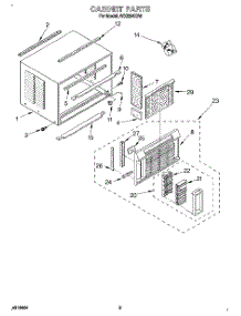 03 - Cabinet parts for Whirlpool Air Conditioner ACQ294XA0 from AppliancePartsPros.com