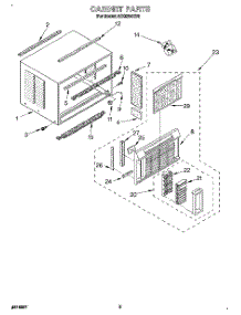 03 - Cabinet parts for Whirlpool Air Conditioner ACQ294XD0 from AppliancePartsPros.com