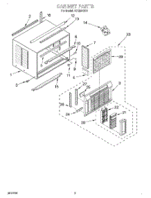 03 - Cabinet parts for Whirlpool Air Conditioner ACQ254XF0 from AppliancePartsPros.com