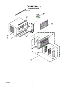 04 - Cabinet parts for Whirlpool Air Conditioner ACQ254XY0 from AppliancePartsPros.com