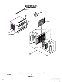 04 - Cabinet parts for Whirlpool Air Conditioner ACQ254XX0 from AppliancePartsPros.com