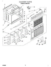 03 - Cabinet parts for Whirlpool Air Conditioner ACM184XA1 from AppliancePartsPros.com