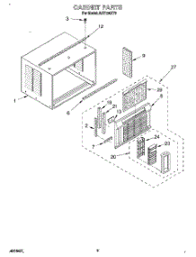 03 - Cabinet parts for Whirlpool Air Conditioner ACE124XY2 from AppliancePartsPros.com