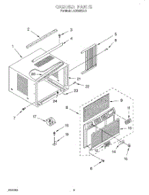 03 - Cabinet parts for Whirlpool Air Conditioner ACQ082XJ0 from AppliancePartsPros.com