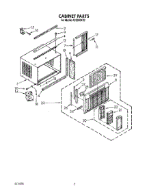 03 - Cabinet parts for Whirlpool Air Conditioner ACQ082XZ2 from AppliancePartsPros.com