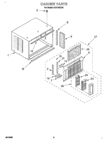 03 - Cabinet parts for Whirlpool Air Conditioner ACE124XA0 from AppliancePartsPros.com
