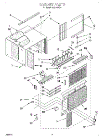 03 - Cabinet parts for Whirlpool Air Conditioner ACQ122XG0 from AppliancePartsPros.com