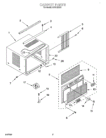 03 - Cabinet parts for Whirlpool Air Conditioner ACQ122XJ1 from AppliancePartsPros.com