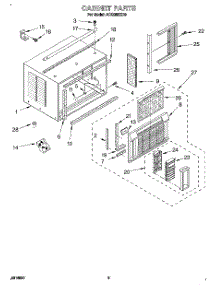 03 - Cabinet parts for Whirlpool Air Conditioner ACQ082XD0 from AppliancePartsPros.com