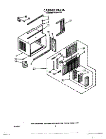 04 - Cabinet parts for Whirlpool Air Conditioner ACQ082XW1 from AppliancePartsPros.com