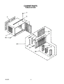 03 - Cabinet parts for Whirlpool Air Conditioner ACU124XX1 from AppliancePartsPros.com