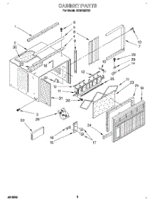 03 - Cabinet parts for Whirlpool Air Conditioner ACM122XE0 from AppliancePartsPros.com