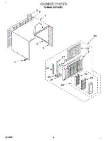 03 - Cabinet parts for Whirlpool Air Conditioner ACU124XD1 from AppliancePartsPros.com