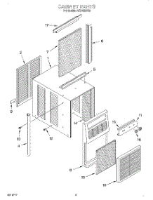 03 - Cabinet parts for Whirlpool Air Conditioner ACS102XG0 from AppliancePartsPros.com
