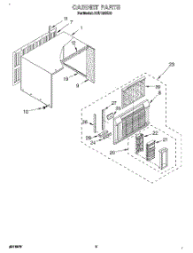 03 - Cabinet parts for Whirlpool Air Conditioner ACU124XD0 from AppliancePartsPros.com
