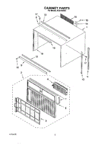 03 - Section parts for Whirlpool Air Conditioner ACU102XE0 from AppliancePartsPros.com
