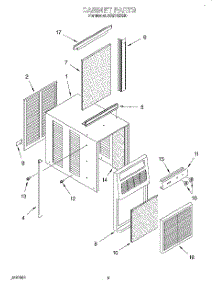 03 - Cabinet parts for Whirlpool Air Conditioner ACS102XH0 from AppliancePartsPros.com