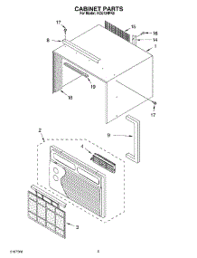 03 - Cabinet Parts parts for Whirlpool Air Conditioner ACU124PK0 from AppliancePartsPros.com