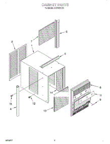 03 - Cabinet parts for Whirlpool Air Conditioner ACS102XE0 from AppliancePartsPros.com