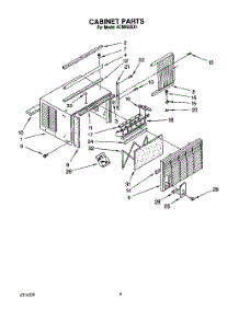 04 - Cabinet parts for Whirlpool Air Conditioner ACM062XX1 from AppliancePartsPros.com