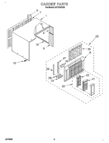 03 - Cabinet parts for Whirlpool Air Conditioner ACU124XA0 from AppliancePartsPros.com