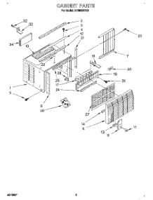 03 - Cabinet parts for Whirlpool Air Conditioner ACM062XE0 from AppliancePartsPros.com