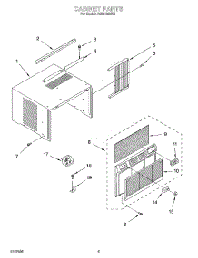 03 - Cabinet parts for Whirlpool Air Conditioner ACM102XK0 from AppliancePartsPros.com