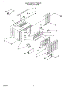 03 - Cabinet parts for Whirlpool Air Conditioner ACM052XG0 from AppliancePartsPros.com