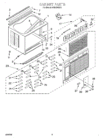 03 - Cabinet parts for Whirlpool Air Conditioner ACM254XF0 from AppliancePartsPros.com