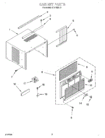 03 - Cabinet parts for Whirlpool Air Conditioner ACM102XH0 from AppliancePartsPros.com
