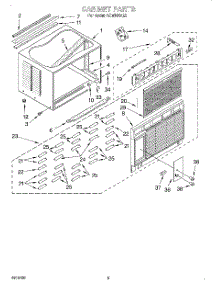 03 - Cabinet parts for Whirlpool Air Conditioner ACM184XE2 from AppliancePartsPros.com