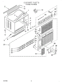 03 - Cabinet parts for Whirlpool Air Conditioner ACQ142XG0 from AppliancePartsPros.com