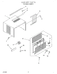 03 - Cabinet parts for Whirlpool Air Conditioner ACM082XH1 from AppliancePartsPros.com