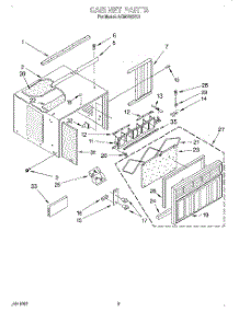 03 - Cabinet parts for Whirlpool Air Conditioner ACM102XG1 from AppliancePartsPros.com