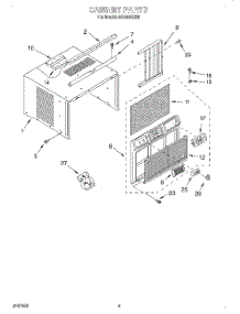 03 - Cabinet parts for Whirlpool Air Conditioner ACQ062XH0 from AppliancePartsPros.com