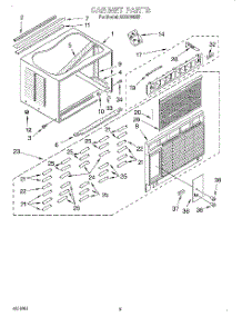 03 - Cabinet parts for Whirlpool Air Conditioner ACM184XE1 from AppliancePartsPros.com