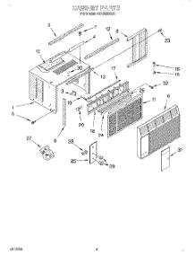 03 - Cabinet parts for Whirlpool Air Conditioner ACQ052XG0 from AppliancePartsPros.com