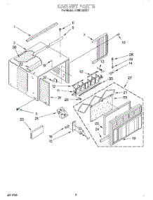 03 - Cabinet parts for Whirlpool Air Conditioner ACM122XG1 from AppliancePartsPros.com